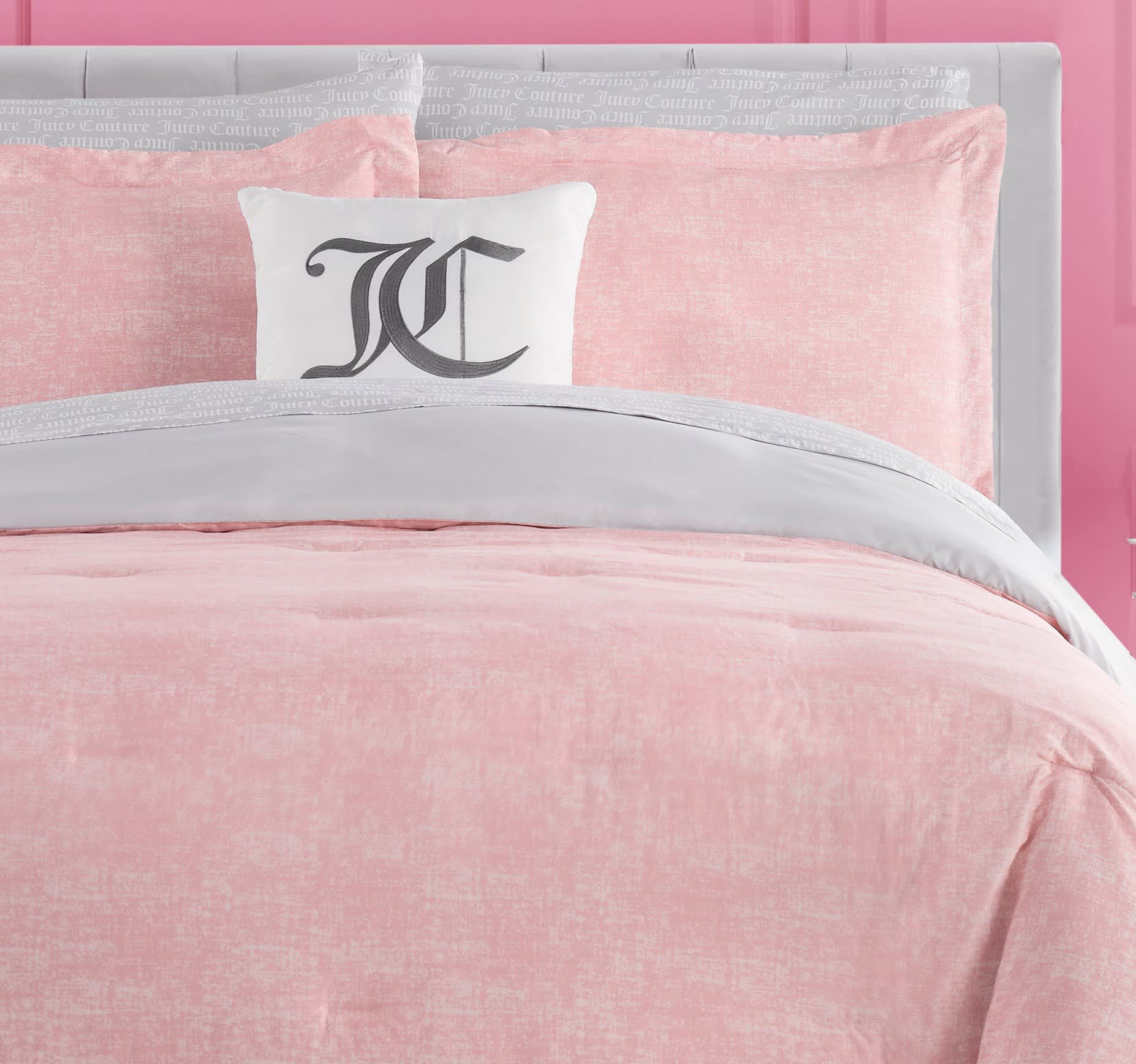 Juicy Couture top home pink full sized bedding sheets